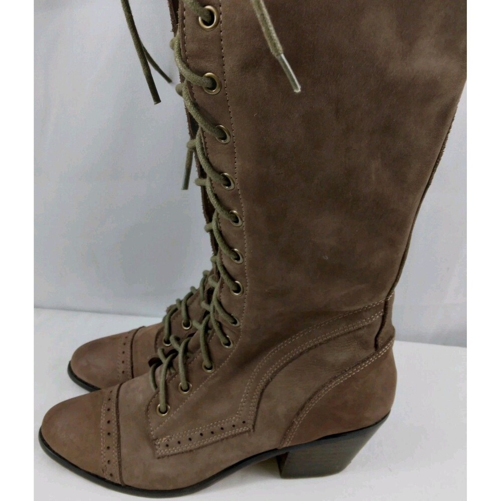 Jeffrey Campbell x Free People Joe Brown Leather Lace Up Boots Size 8 M - Picture 9 of 16